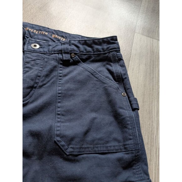 Duluth Curvesetter Waistband Cargo Pants 4x33 Navy Blue Fleece Relaxed Fit - Picture 4 of 6